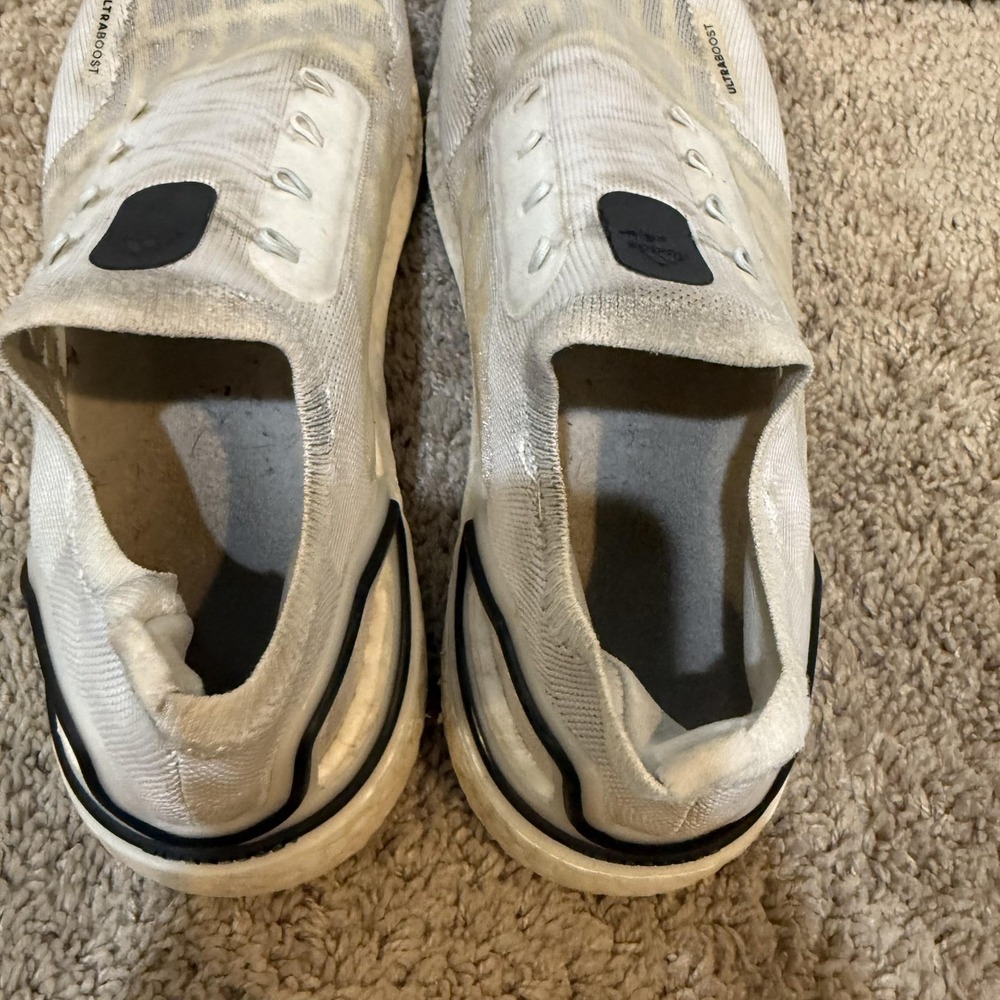 Adidas Ultraboost 19 Shoes Womens Size 5.5 White Cream Running Sneakers Comfort - Picture 5 of 10